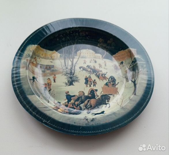 Пепельница блюдце СССР винтаж. Федоскино