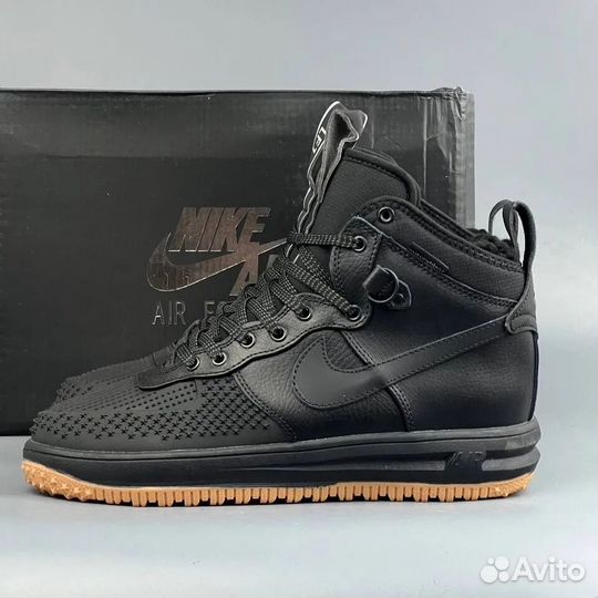 Nike Lunar Force 1 Duckboot Black Gum с Мехом