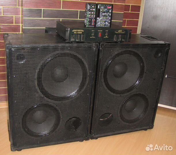 Колонки S-Pro 2087W Усилитель PA-1002 Микшер-DSP