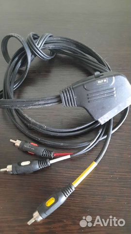 Кабель scart x3rca (скарт-тюльпан)