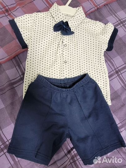 Костюм для мальчика 86 р. Рубашка+шорты+бабочка