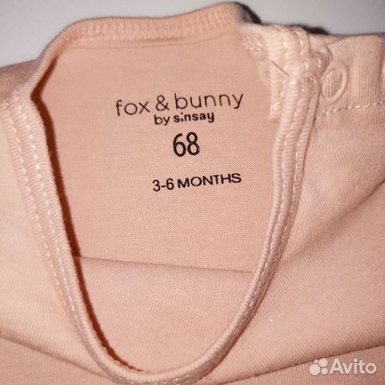 Слип (пижама) новый Fox&Bunny 62 -68 (3-6 мес)