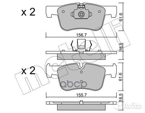 Колодки тормозные передние к-кт '22-0960-0 Metelli