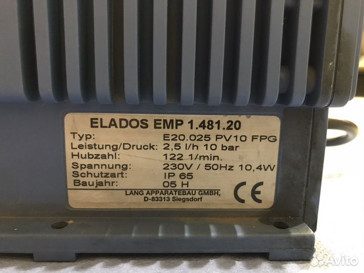 Мембранный дозирующий насос Ecolab Elados EMP