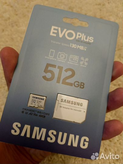 Карта памяти Samsung evo plus 512Gb