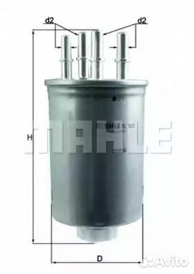 Mahle KL1026 Фильтр топл.jaguar XF/XJ 3.0D 2009