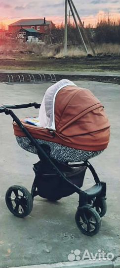 Коляска 2 в 1 эко кожа