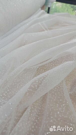 Фатин с лёгким напылением глиттера