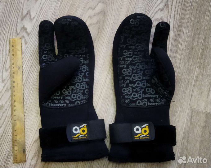 Перчатки для подводной охоты,Рукавицы трехпалые