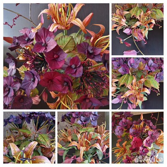 Цветы из натуральной кожи ручной работы