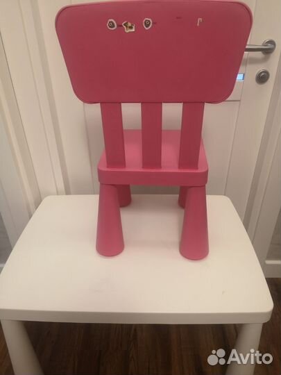 Стол и стул детский пластиковый IKEA б/у