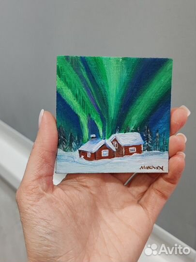 Магниты сувенирные северное сияние