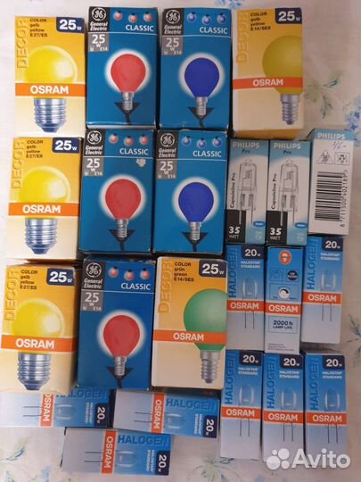 Лампа накаливания простые цветные спот