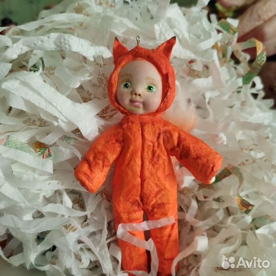 Ватные елочные игрушки СССР