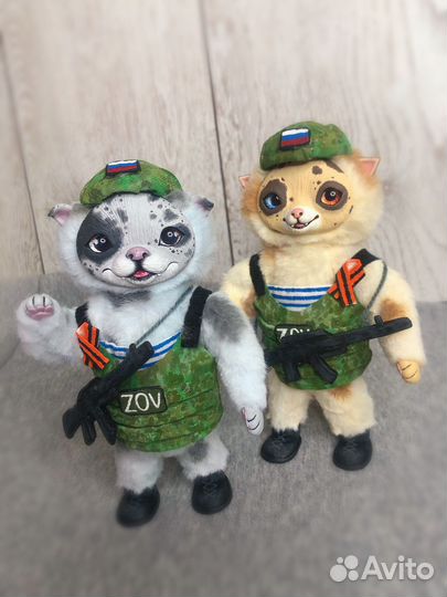 Собаки вояки. Игрушка в смешанной технике