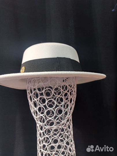 Шляпа канотье белая