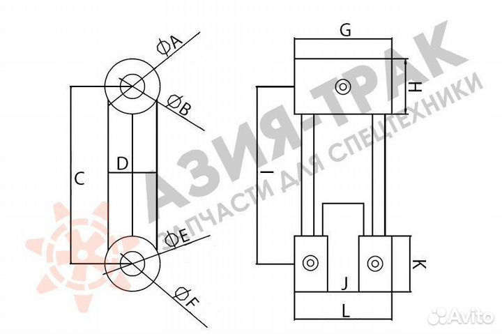 Трапеция ковша Caterpillar E307/E70B