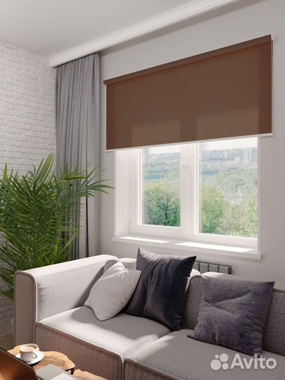 Рулонные шторы Блэкаут Салатовые RAL6702