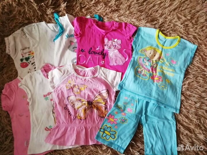 Футболки,юбки,шорты,платья 1-3лет