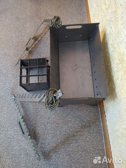 Коса донная-грабли.Печка Щепочница.Мангал разборн