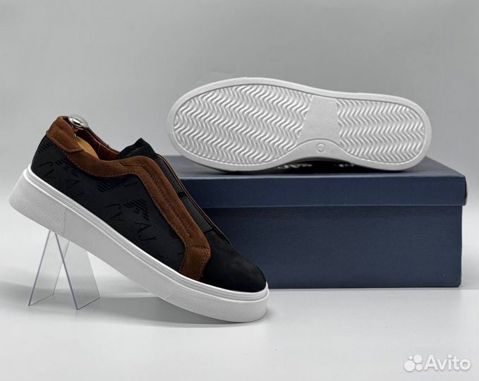 Слипоны мужские armani