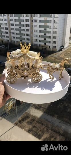 Набор новогодних шаров игрушек Карета Золушки