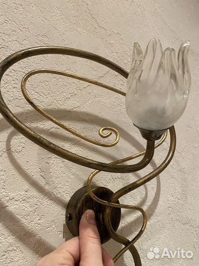 Люстра и 2 бра. Комплект. Бронза