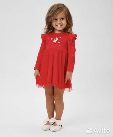 Платье новогоднее 80/86 бронь