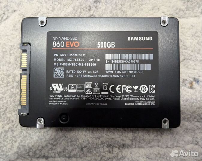 SSD Samsung 860 EVO 500Gb