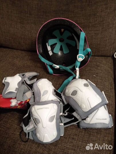 Детские роликовые коньки reaction Rainbow+ шлем +