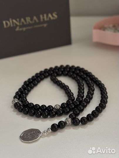 Четки из оникса серебро