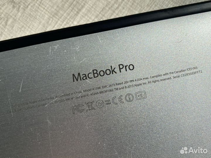 Macbook pro 15 2013