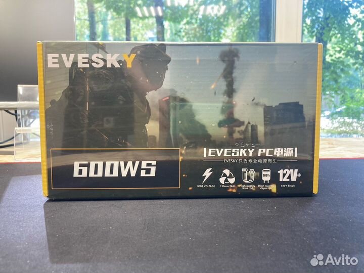 Игровой блок питания для пк evesky 600 WS