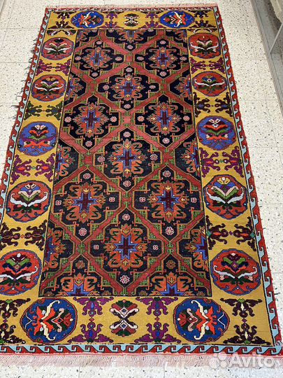 Ковер-сумах. Безворсовый. Ручная работа. Шерсть