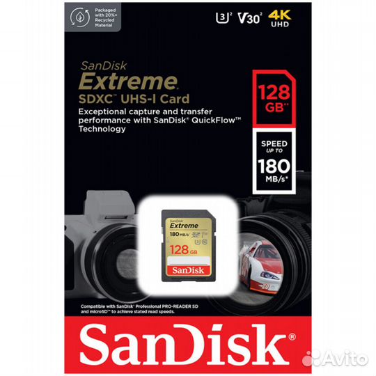 Карта памяти SecureDigital 128Gb SanDisk #381786