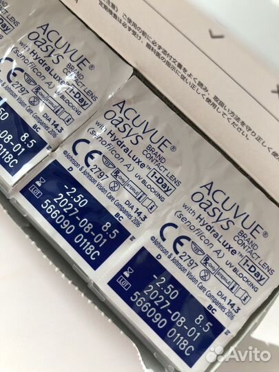 Линзы контактные acuvue oasys однодневные