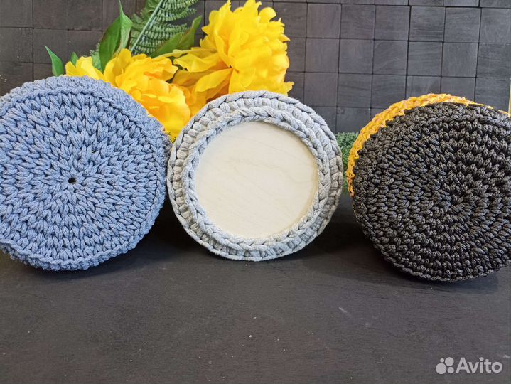 Корзина вязаная. Подарок женщине