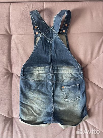 Джинсовый комбинезон для девочек hm 98