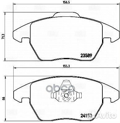 Колодки торм. для а/м Peugeot 208 (12) /308 (07)