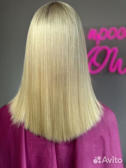 Кератиновое выпрямление волос