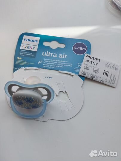 Пустышка philips avent 6-18 мес