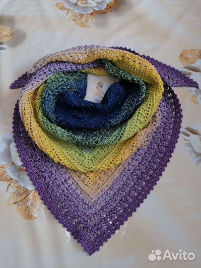 Платок, шаль, бактус ручная работа