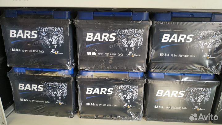 Аккумулятор автомобильный bars 62Ah 550A (EN)