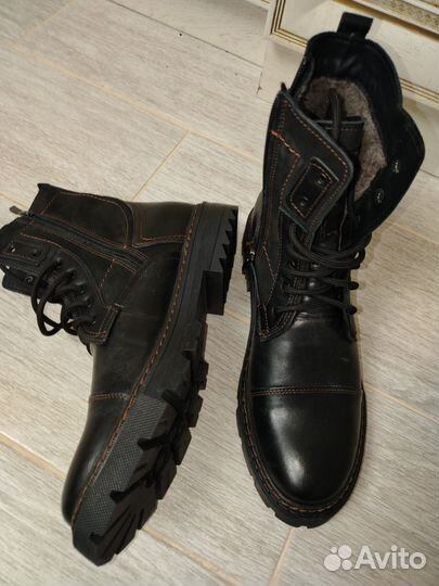 Ботинки мужские зимние 43 размер кожа новые
