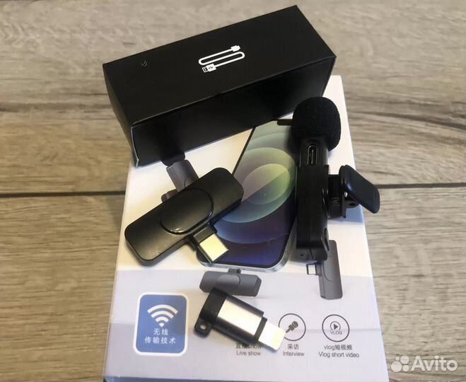 Петличный беспроводной микрофон для iPhone