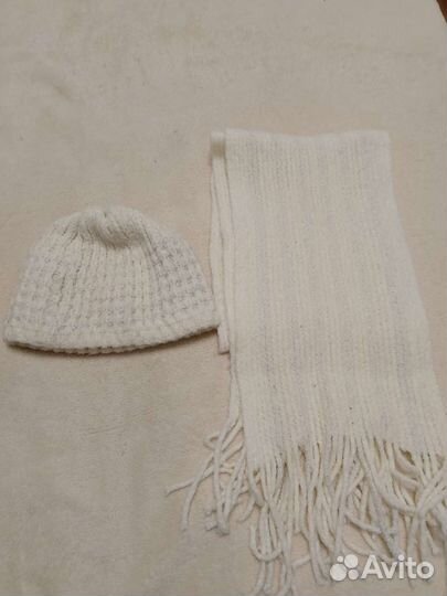 Комплект шапка и шарф б/у
