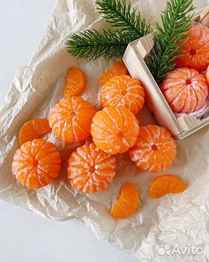 Мандарин подарок из мыла ручной работы