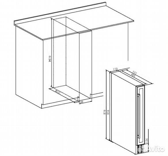 Винный шкаф weissgauff WWC-7 B