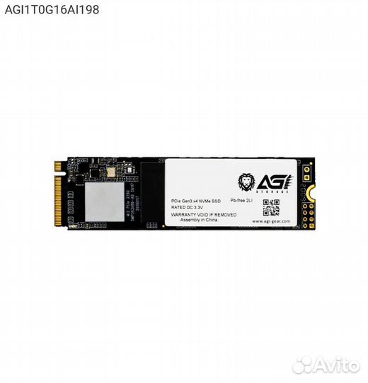 Диск SSD AGI AI198 M.2 2280 1TB PCIe NVMe 3.0 x4