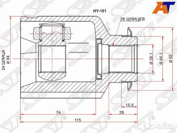 Шрус hyundai tucson